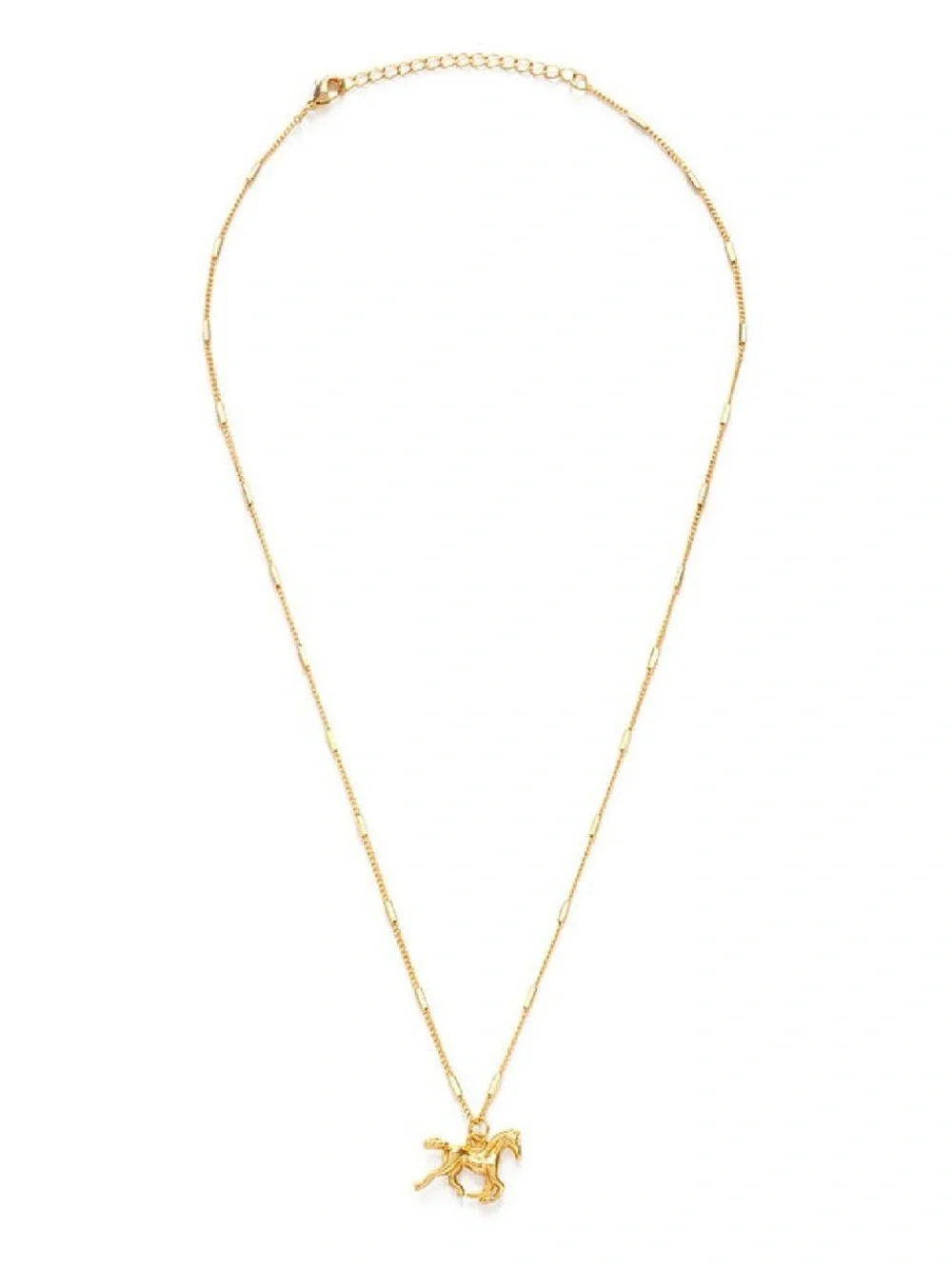 14K Gold Horse Pendant Necklace - Picture 2 of 2